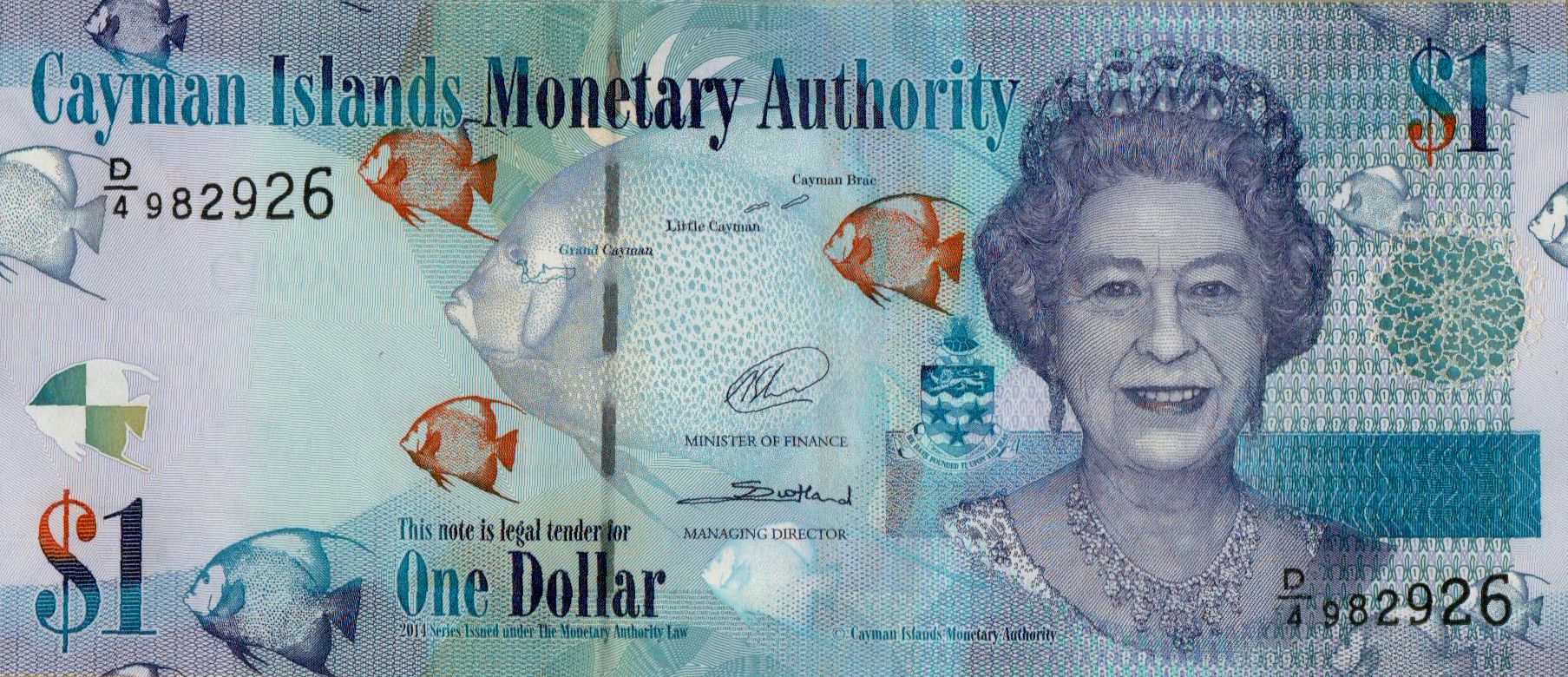 Cayman Islands 1 2014 UNC P-38/d1